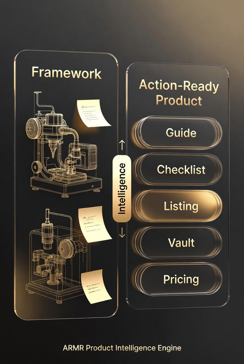 ARMR Product Intelligence Engine — Turn Frameworks into Action-Ready Products